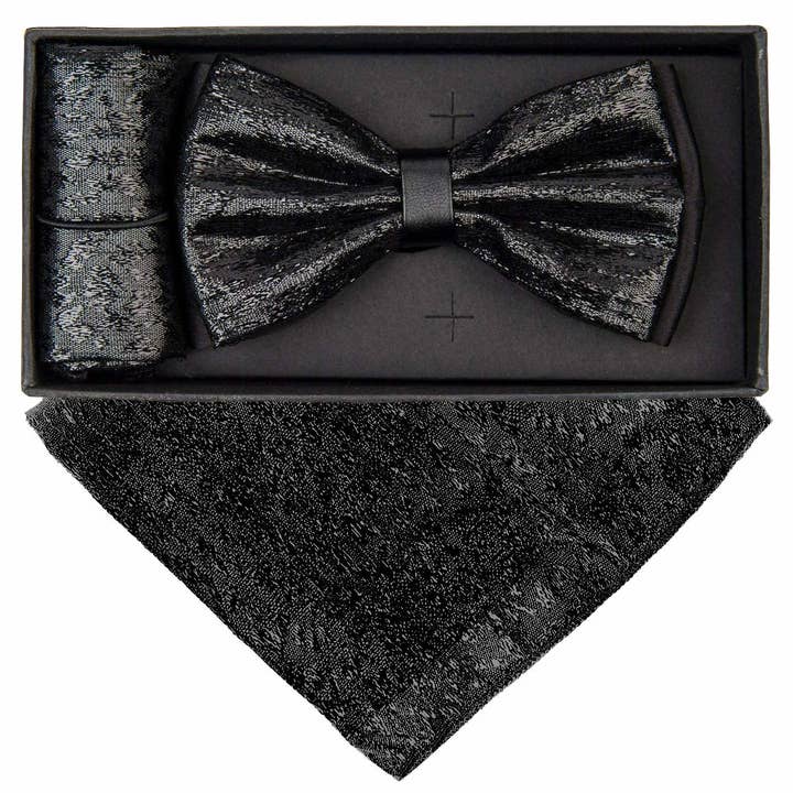 Dubal Brothers - Wholesale Bow Tie - Men's - VITTORIO FARINA Rhinestone Bowtie & Pocket Square by Classy Cufflinks19