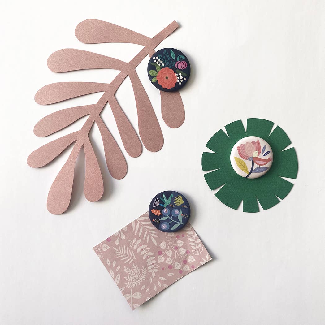 mini labo - Wholesale Magnet - Set of 3 round magnets with Eden patterns1