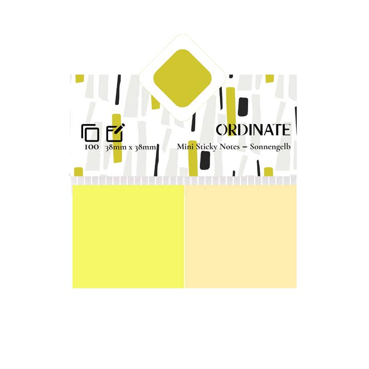 Mini Sticky Notes-amarelo sol | Blocos de notas adesivas | Notas adesivas por atacado de Ordinate