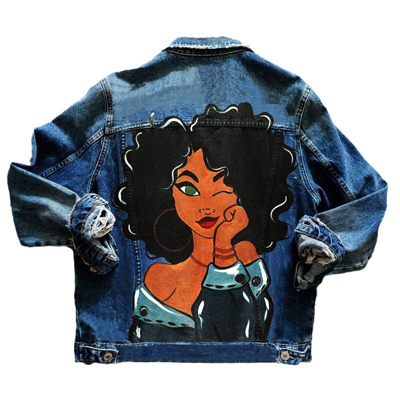 Tourtiwi - Wholesale Denim Jacket - Women's - Women's Cute Girls Loose Casual Denim Jacket4