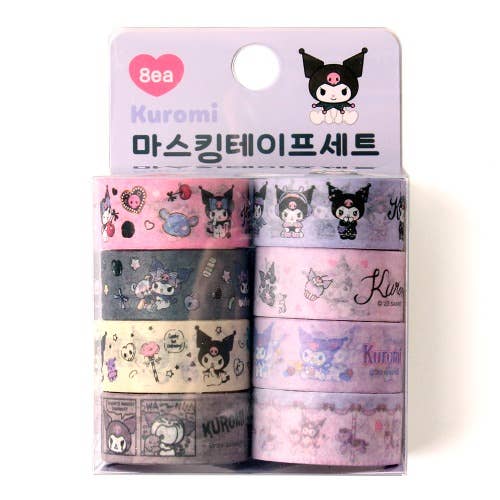 Cinta adhesiva Sanrio Characters, juego de 9 piezas, Cinnamoroll, Kuromi para venta al por mayor de K-Wonderland