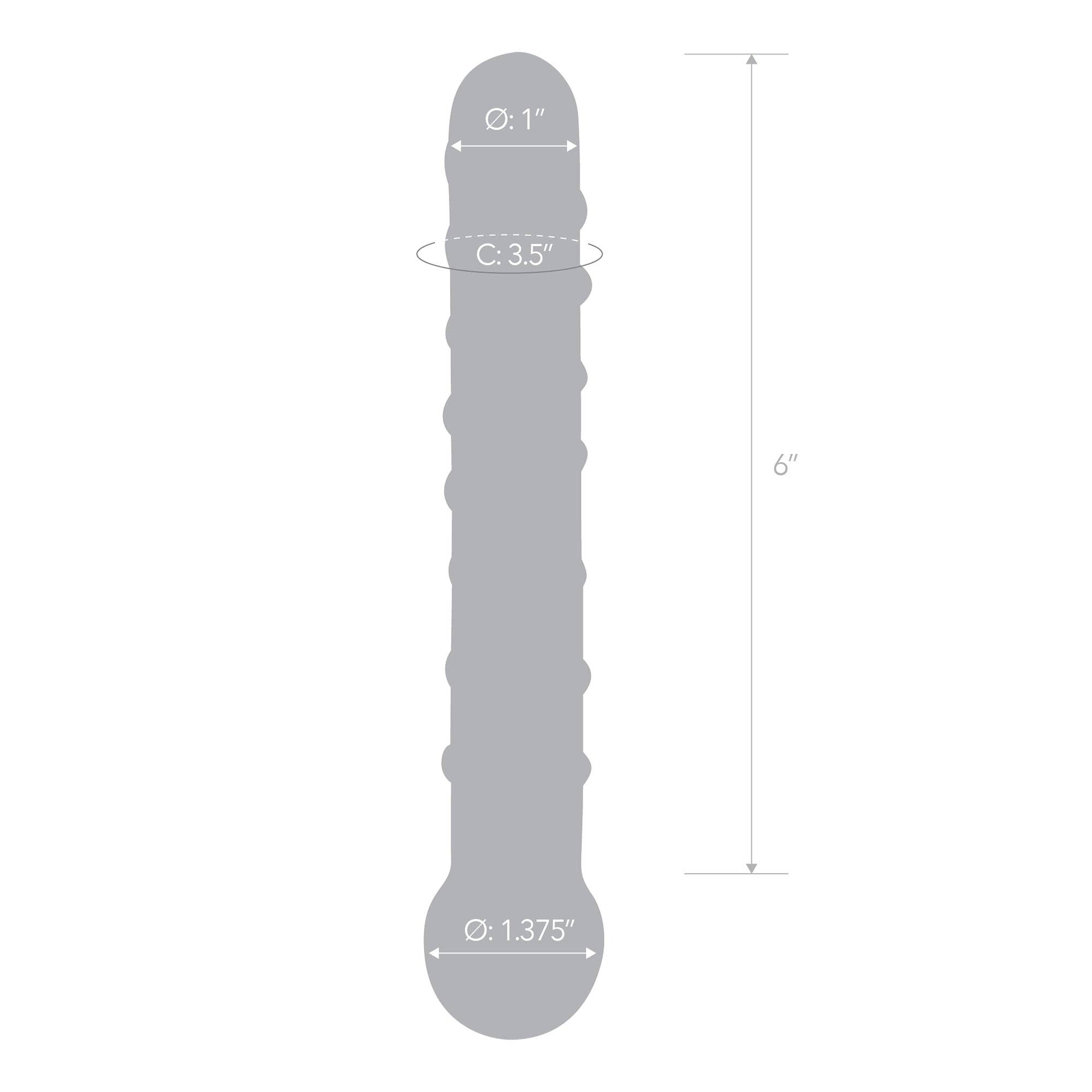 Lux Fetish Store - Wholesale Sex Toy - 7" Callisto Clear Glass Dildo6