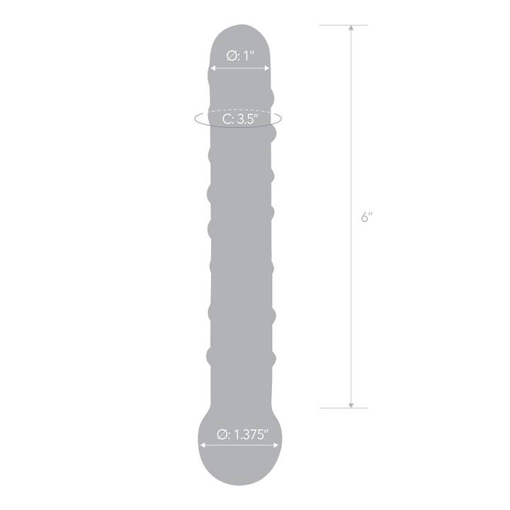 Lux Fetish Store - Wholesale Sex Toy - 7" Callisto Clear Glass Dildo6