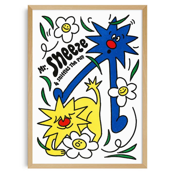Poster A3 - Mr. Sneeze - EN pour la vente par KIBLIND Atelier