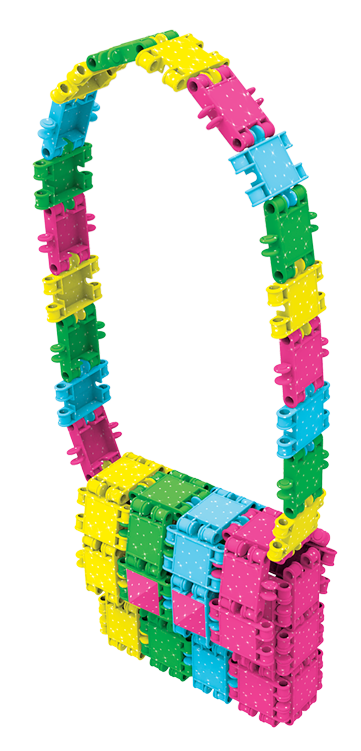 CLICS NV - Wholesale Building Set - Kids - Clics Bucket 8 in 1 - Glitter - made from recycled material8