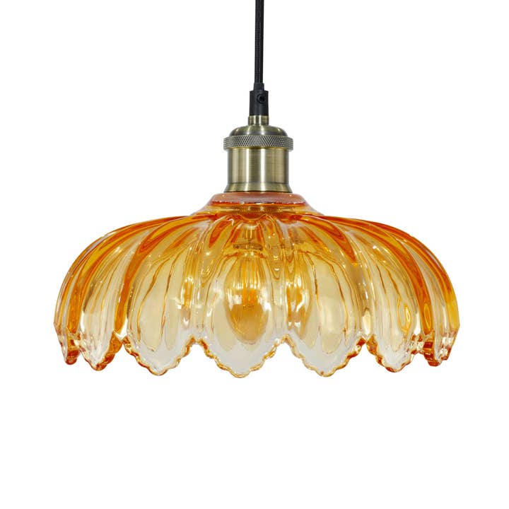 C-Création - Wholesale Chandelier/Hanging Light - Retro-style colored glass pendant Petal15