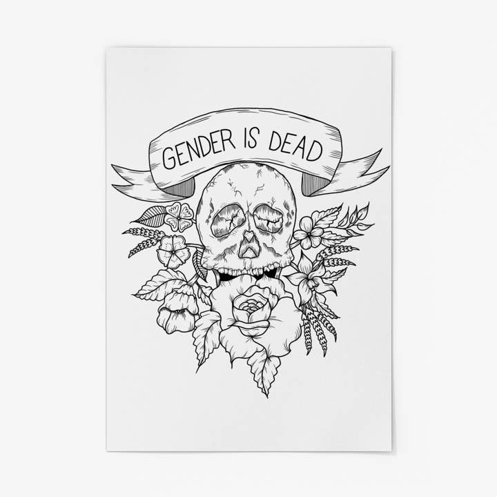 Gender is Dead Print for wholesale by Luck and Lavender Studio