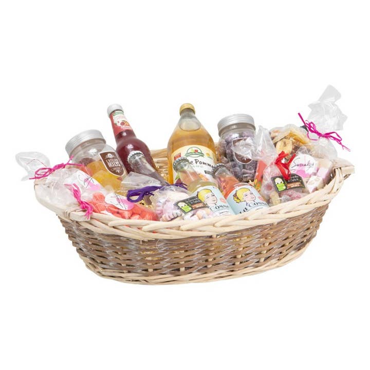 Deffrennes - Wholesale Basket - Oval basket Eclisse natural wicker cherry look1