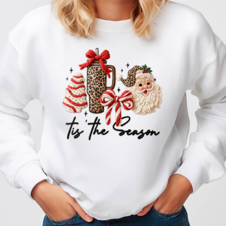 ‘Tis The Season Leopard Santa Crewneck for wholesale by Fui Fuío by Ktna