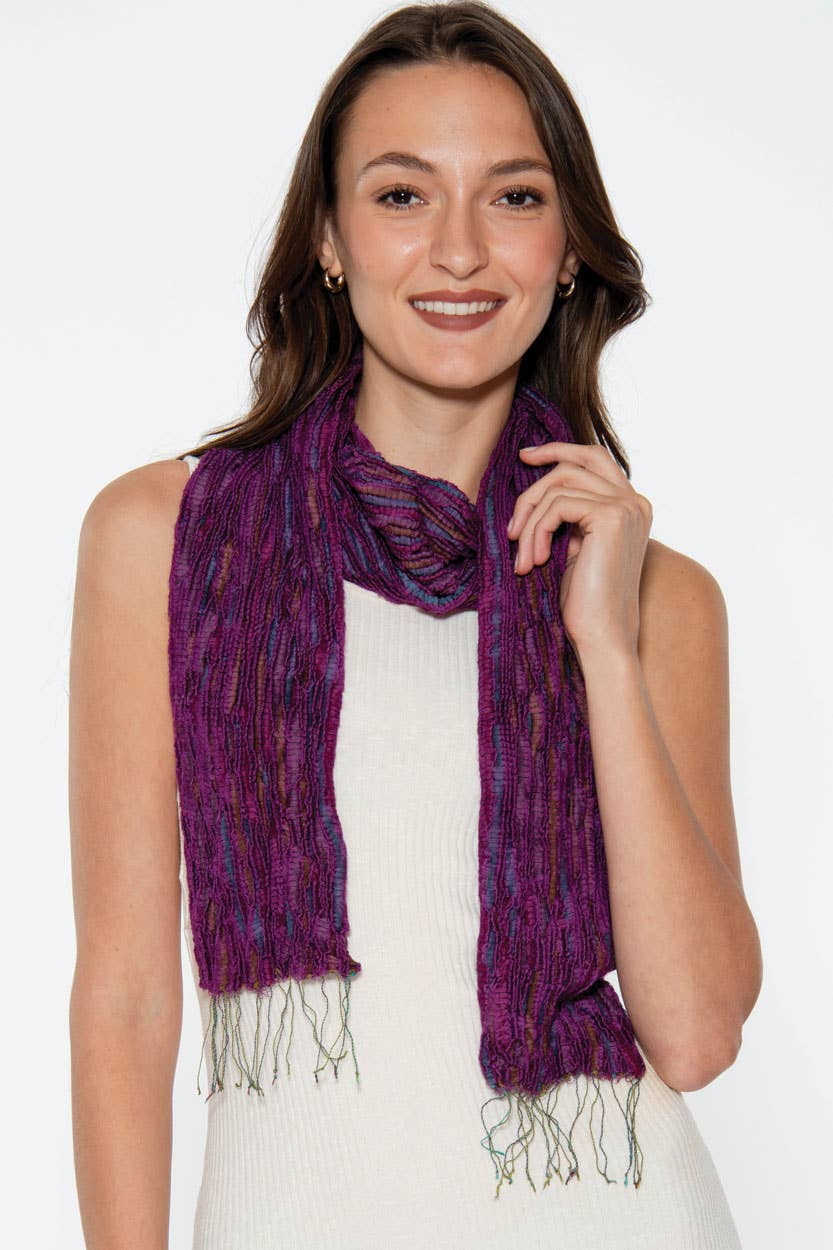 Sevya Handmade - Vente Écharpe – femme - Revati Écharpes en soie et laine10