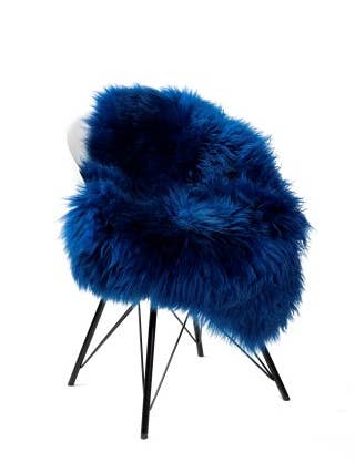 Sheepskin navy blue 90-110cm for wholesale by DYRESKINN®