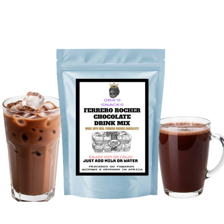 Maqoba - Wholesale Hot Cocoa Mix/Kit - Ferrero Rocher flavored Chocolate Drink Mix (Hot or Cold) 1