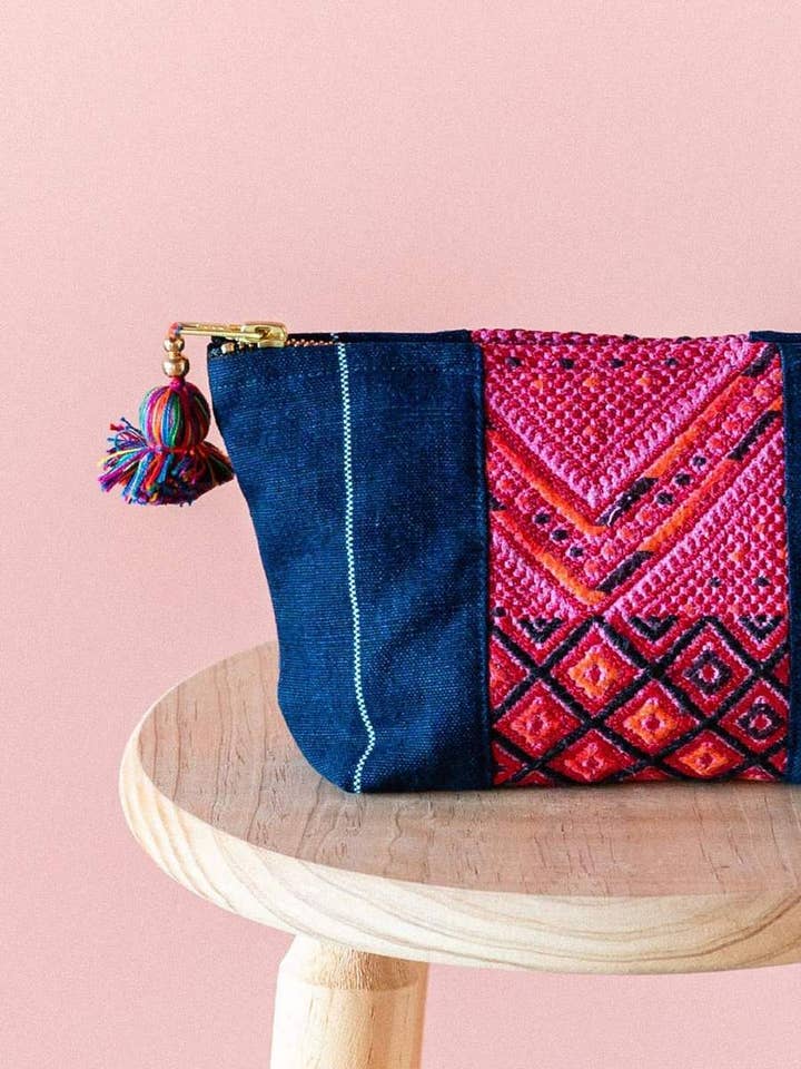 Amethyst Handmade Toiletry Bag for wholesale by Vegan Expedition