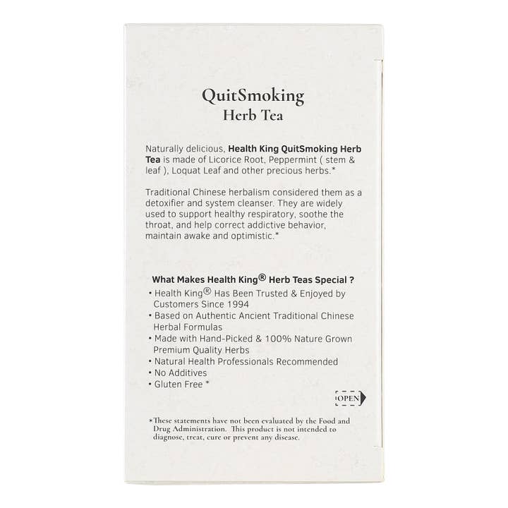 Health King - Wholesale Health/Detox Tea - Health King Quit Smoking Herb Tea