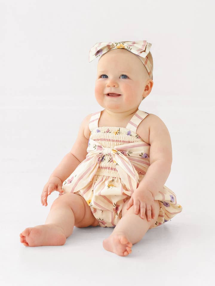Purple Bouquet Tank Romper for wholesale by mabel + honey
