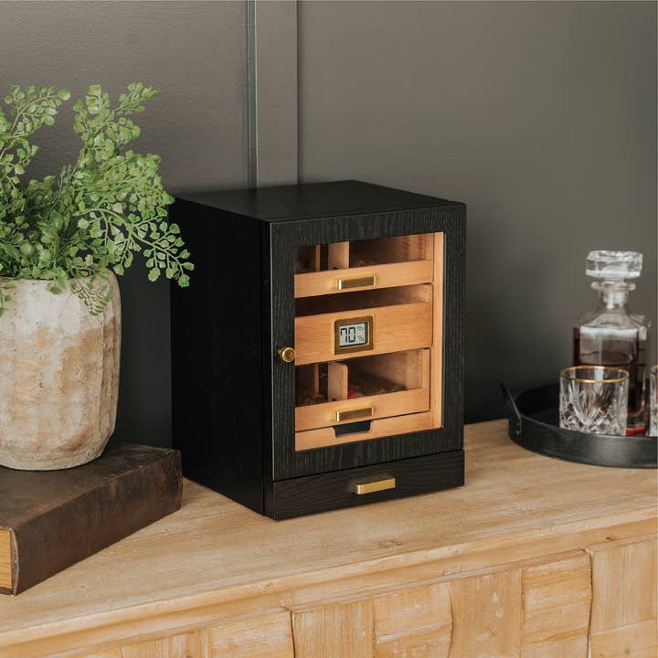 Case Elegance - Wholesale Humidor/cigar accessory - Luca Humidor Cabinet - Black Ash6