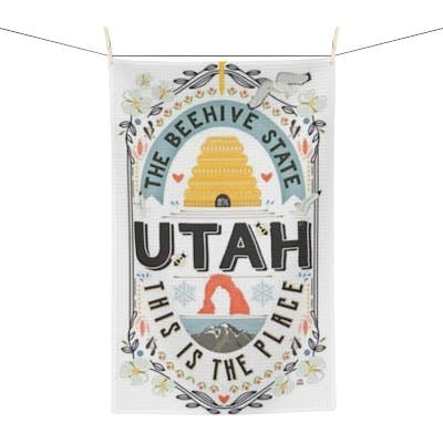 Huckleberry Moose by Lori Nawyn - Wholesale Tea Towel - Utah Kitchen Towel