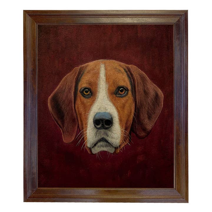 Madison Bay Co. - Historical Home Decor Reproductions - Wholesale Art Print - Fox Hound Vintage Portrait Painting Print on Canvas Wall Art25