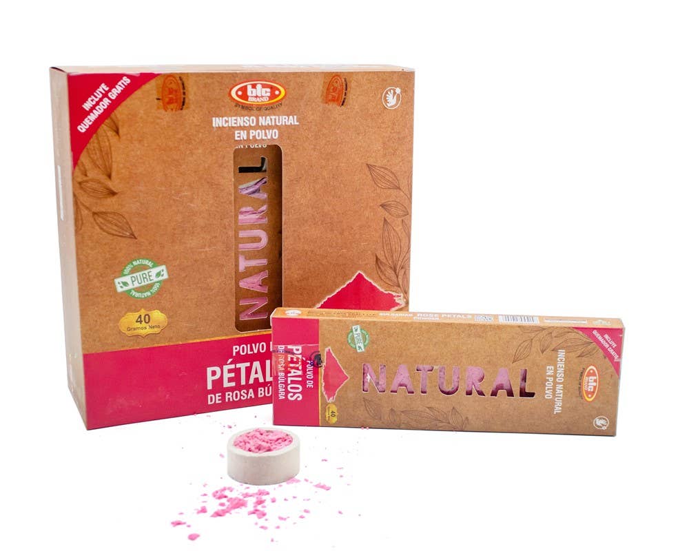Esoterica Arte - Wholesale Incense - Inc.Natural Bic Powder Rose Petals 40gr (12 pcs)