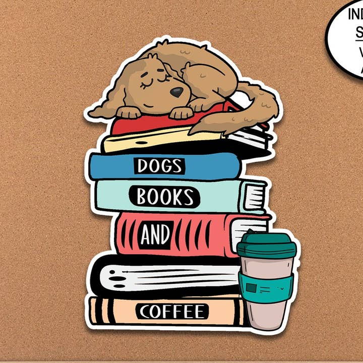 Koffiesticker voor hondenboeken, telefoonsticker voor hondenbezitters, gestanst voor wholesale door Swanky Bazaar