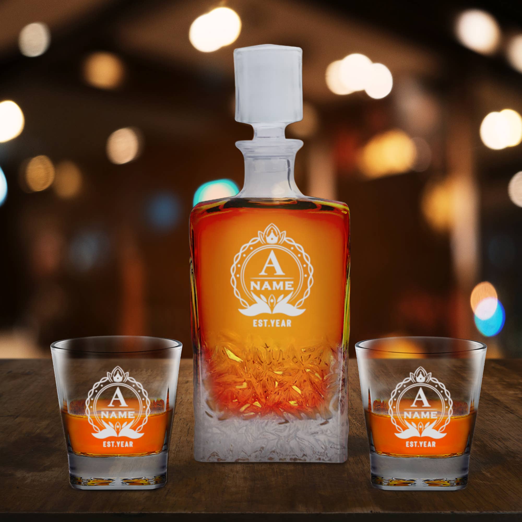 Engrave My Memories - Wholesale Decanter - Custom Whiskey Decanter, Decanter Set, Gift for Dad10