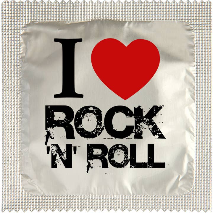 CALLVIN EU - Wholesale Gag Gift/Novelty Gift - Condom : Préservatif: I Love Rock N Roll
