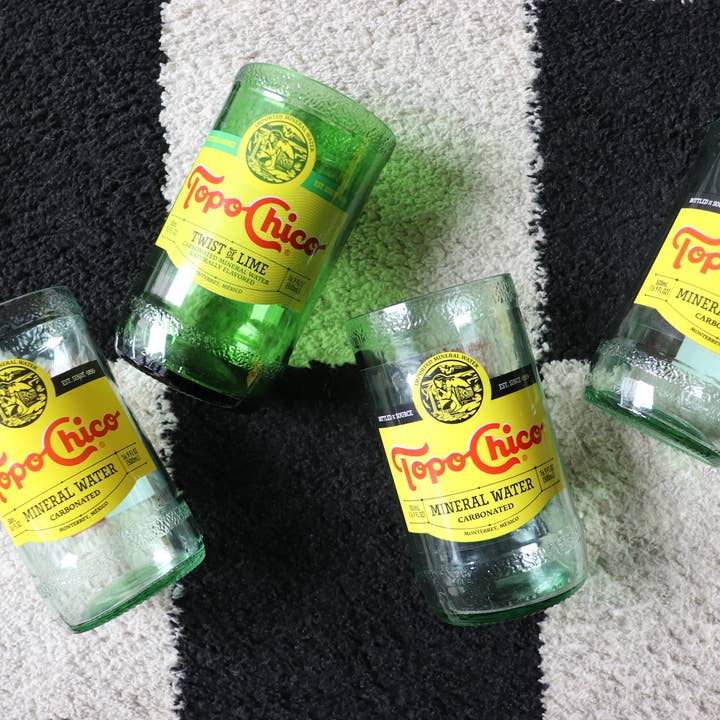 Project Happiness Candle Co. - Wholesale Drinking Glass/Cup - Topo Chico Drinking Glass
