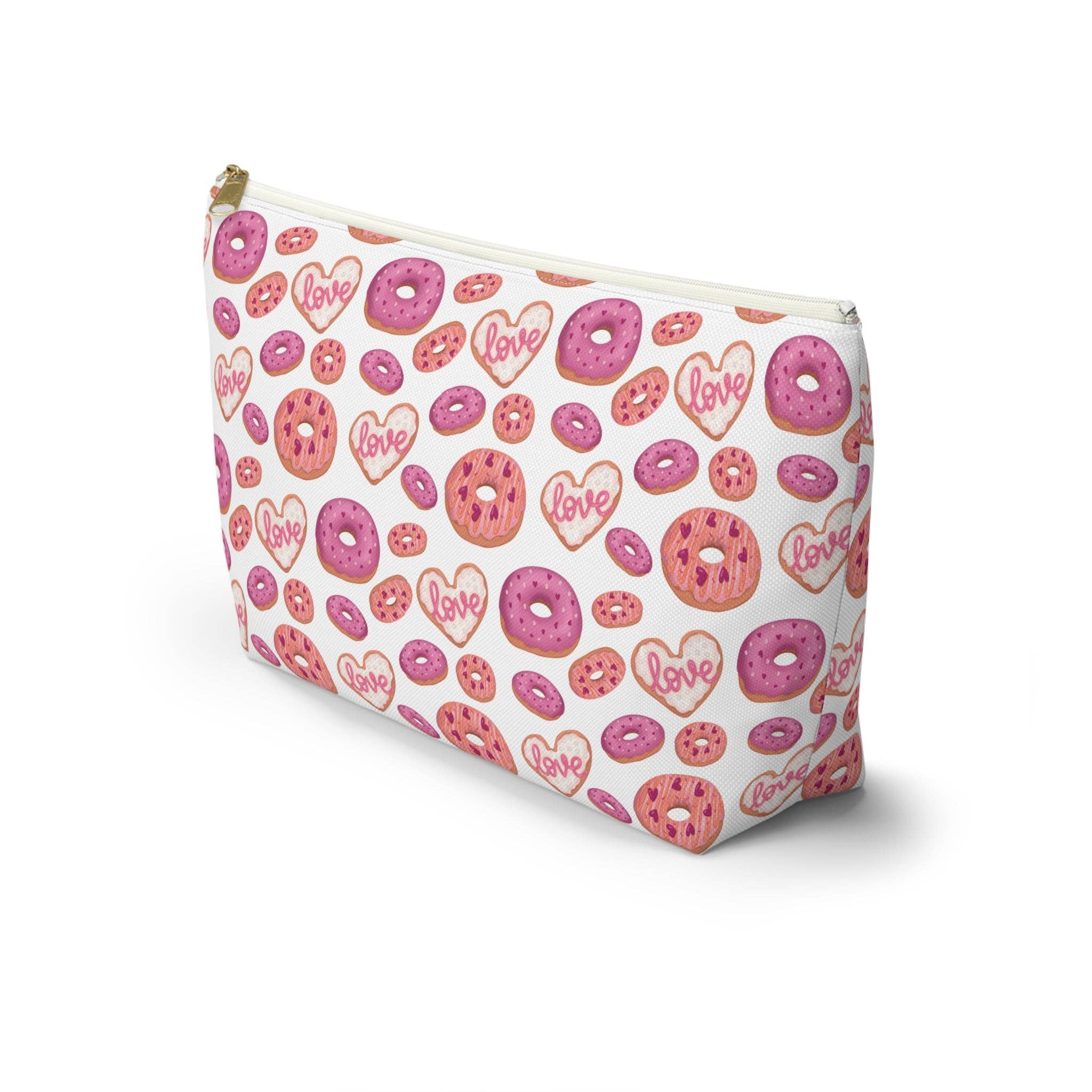 White zipper Sweet Valentine's Accessory Pouch for wholesale on Faire1