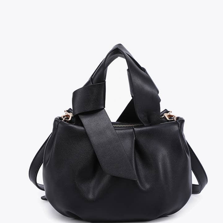 Jen & Co. - Wholesale Crossbody Bag - Women's - EH2691 Beck Pleated Bucket Bag w/ Tie Straps