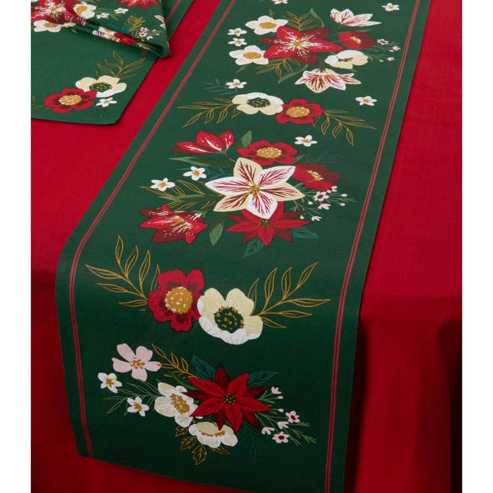 Danica Brands - Wholesale Table Runner - Now Designs Amaryllis Christmas Runner1