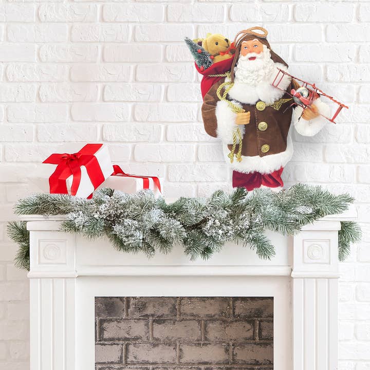 Santa’s Workshop Inc. - Wholesale Christmas Decoration - 12" Santa Pilot4