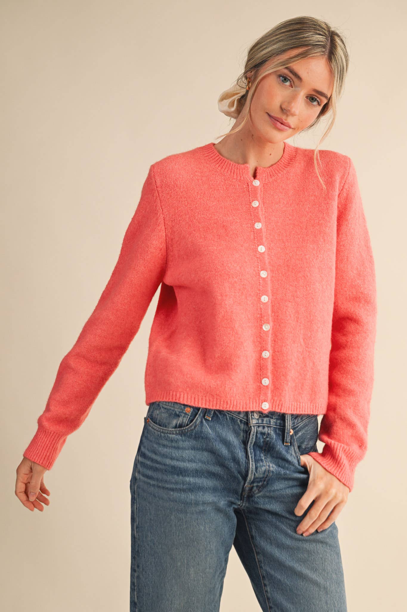 &MERCI - Wholesale Cardigan - Women's - MARLED KNIT SWEATER CARDIGAN MSW1124829