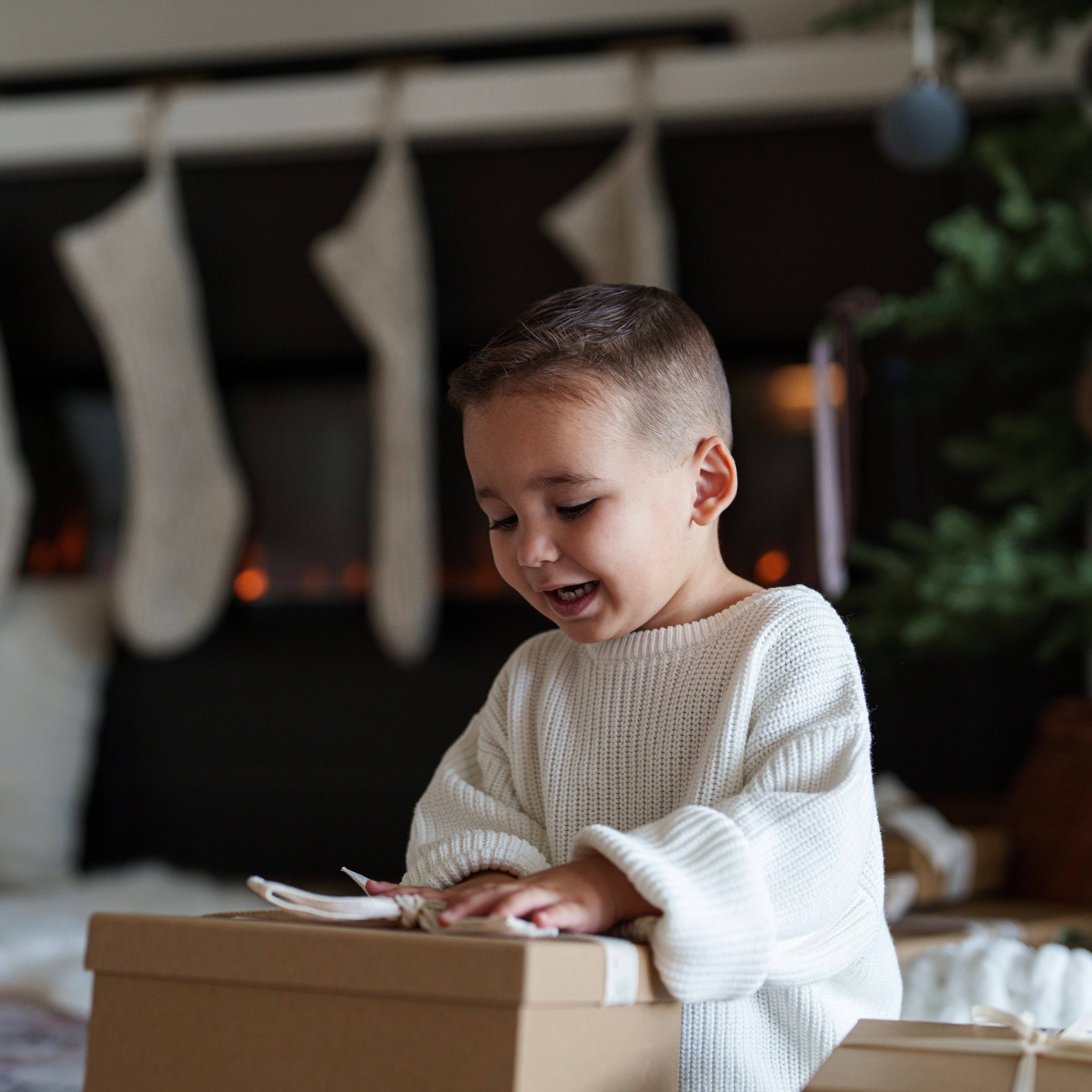 Atlas Grey - Wholesale Knit Sweater - Baby - Organic Oversized Knit Sweater1