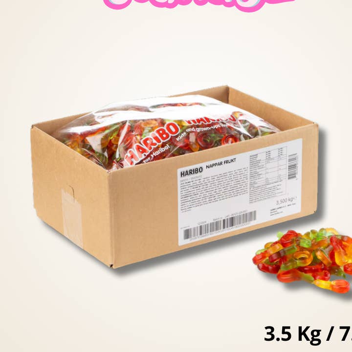 Haribo Anneaux de Fruits (Fruktnappar) 3,5 kg pour la vente par Scandyz