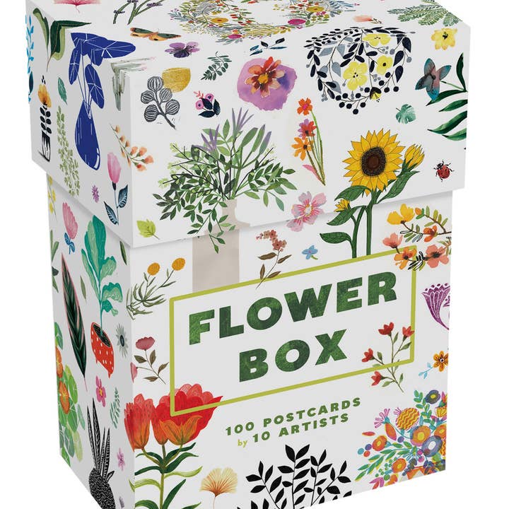 Flower Box Postcards - 100 Postcards by 10 artists (Postcard Book or Pack) for wholesale by Abrams & Chronicle Books
