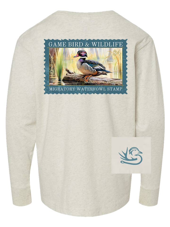 SDO Duck Stamp Langarmshirt für Kleinkinder für den Großhandel von Southern Down Outfitters