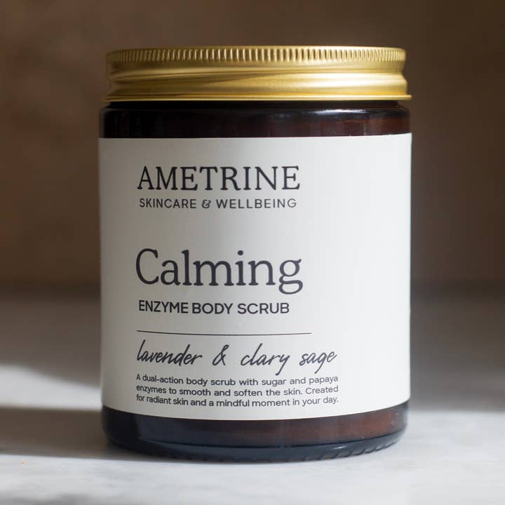 Calming Body Scrub for wholesale by Ametrine Skin
