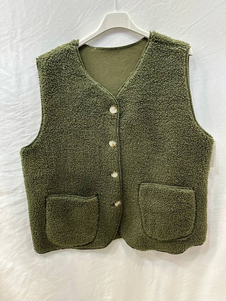 Mimi & Gogo - Vente Veste sans manches – femme - Gilet moumoute sans manches @6108_GiMoumoute7