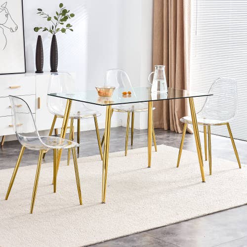 VTNG50 - Wholesale Chair - Modern transparent dining armless plastic chair 5