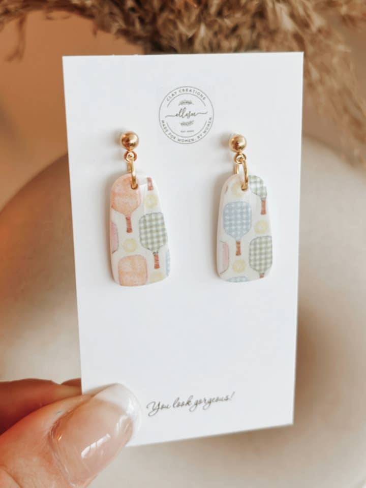 Pickleball øreringe 1 for engroshandel hos ElleseeWomen