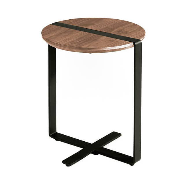 Hjørnebord med valnød fineret top med struktur for engroshandel hos ANGEL CERDA