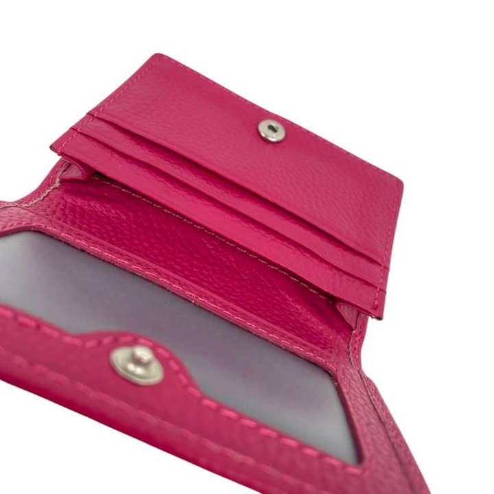 Chenson & Gorett - Wholesale Card Holder - Women's - Leather Card Holder with Button Flap and High Quality KB1504