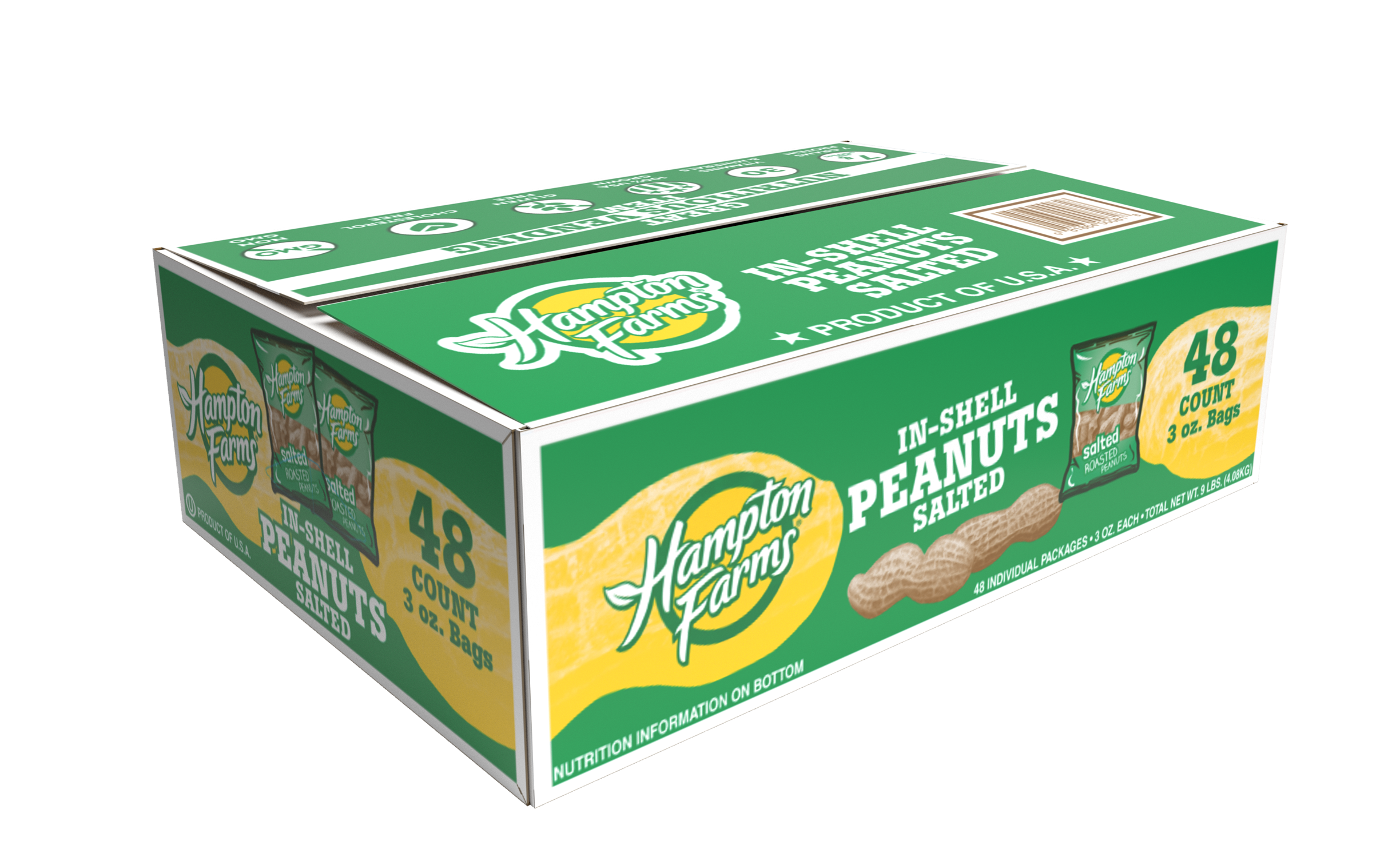 Hampton Farms - Wholesale Nuts - Salted Fancy Inshell Peanuts - Vendor Box1