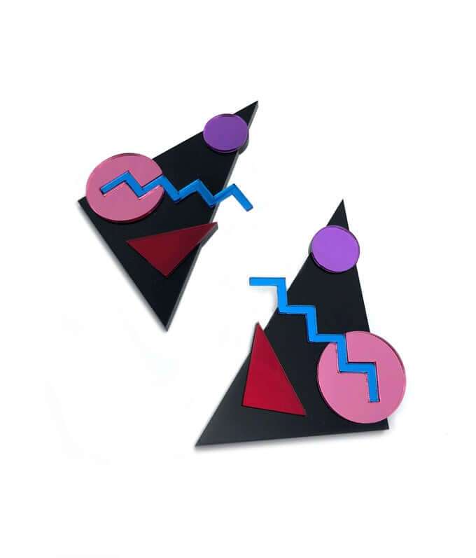 Funk Da Queen - Wholesale Dangle Earrings - Memphis See-Through | Earrings1