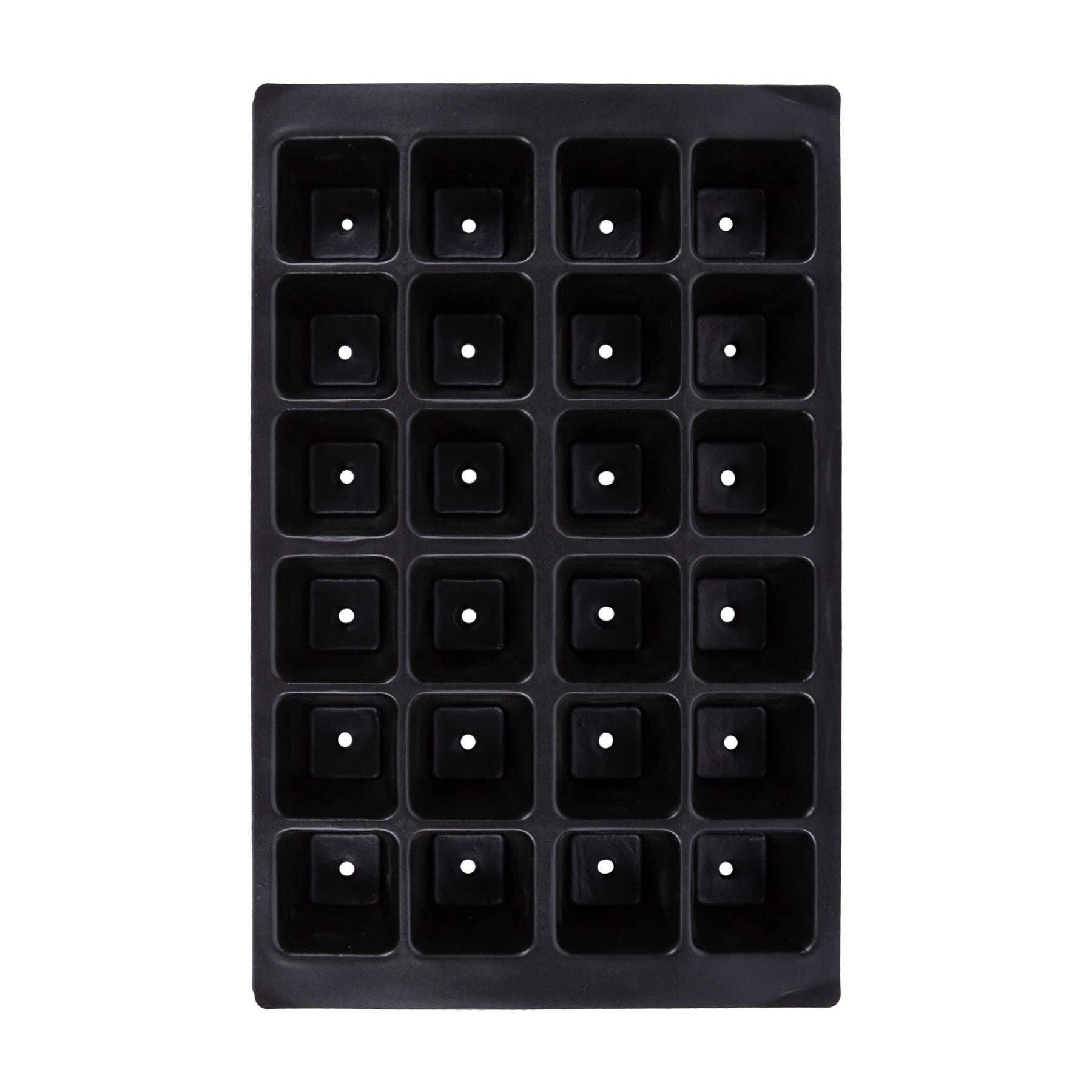 Rinkit Pty Ltd - Wholesale Plant pot - 24pc Black Plastic Seed Starting Trays Set - Pack of 3 - By Green Blade1
