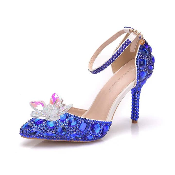 Sandalia Crystal Queen Heel para mujer para venta al por mayor de Rhinestone Belt Store