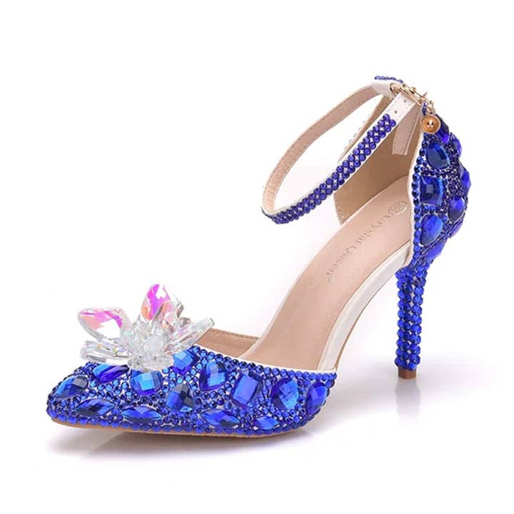 Women's Crystal Queen Heel Sandal for wholesale by Rhinestone Belt Store