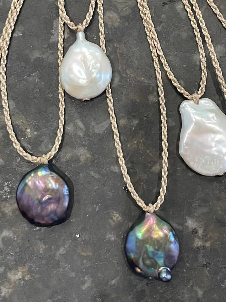 Amazing White OOAK Soufflé Freshwater Pearl on Mermaid Rope for wholesale by Lily Chartier / Mermaid Rope