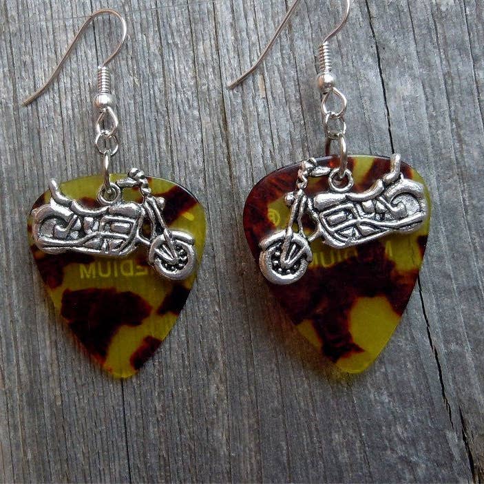 Simply Raevyn - Wholesale Dangle Earrings - Motorcycle Charm Guitar Pick Earrings14