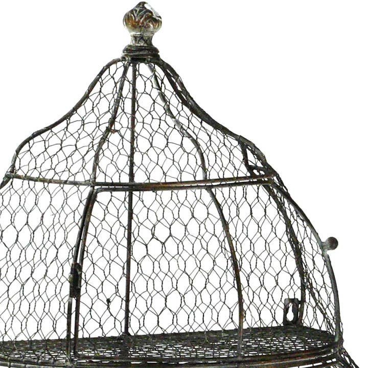 Antique Grey Iron Birdcage for wholesale on Faire2